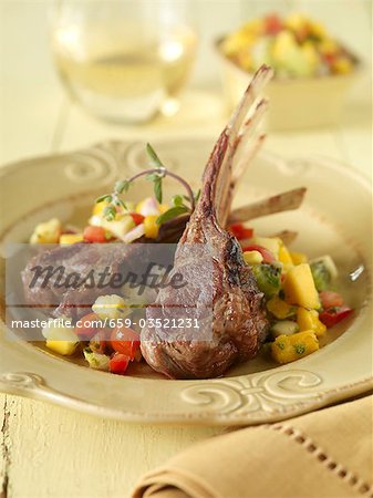 Lamb Chops with Chopped Vegetables