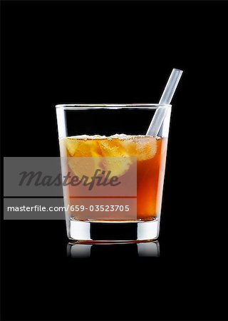 A Cuba Libre with a straw A Cuba Libre with a straw