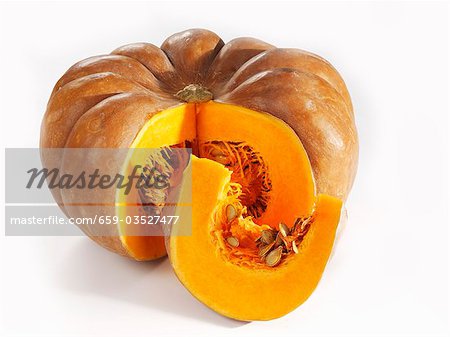 Pumpkin with a piece removed Pumpkin with a piece removed