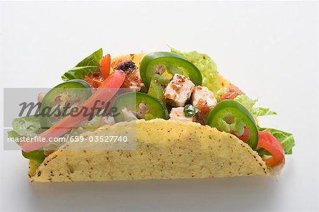 Chicken taco with chillies