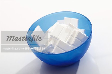 Glucose in blue bowl