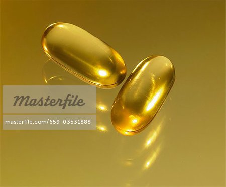 Two fish oil capsules