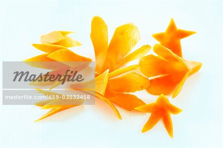 Flowers carved from carrots