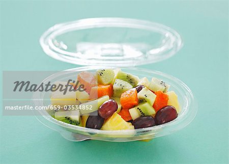 fruit salad in clear plastic containers Stock Photo - Alamy