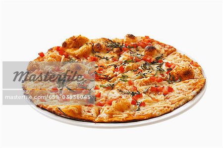 Pizza Margherita (Mozzarella and tomato pizza, Italy)