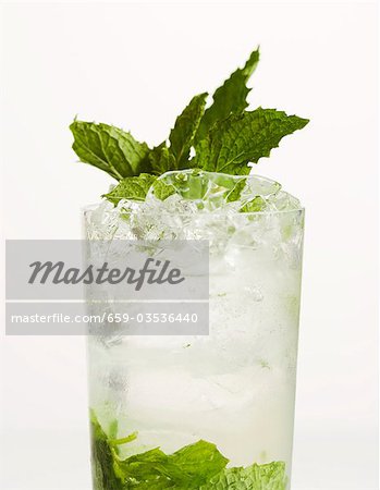 Mojito on the Rocks with Mint