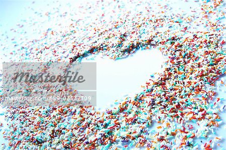 Sprinkles with heart shape