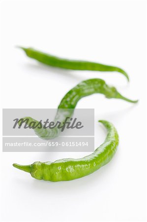 Three green chillies