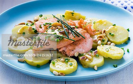 Salmon with potato salad