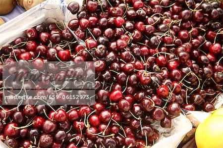 Dark Cherries at Farmer's Market in Bantry, Ireland