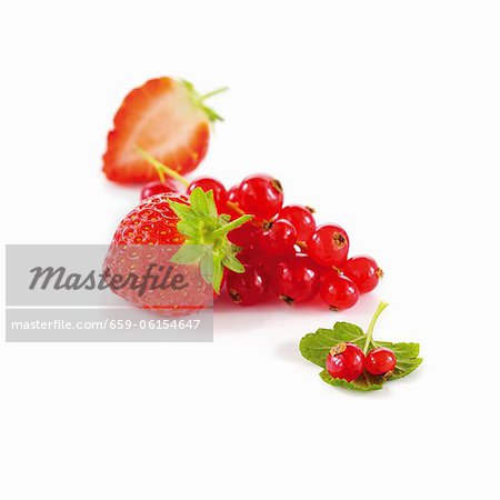 Strawberries and redcurrants Strawberries and redcurrants