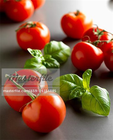 Tomatoes and basil