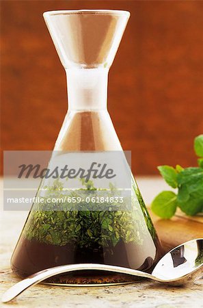 A carafe of mint sauce