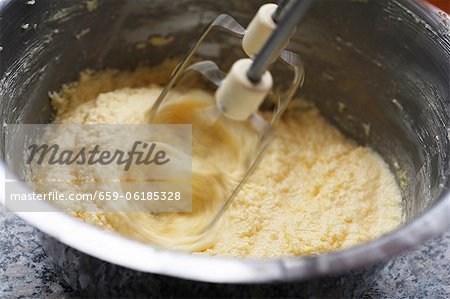 Creaming butter with egg
