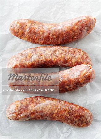 Raw sausages (Bratwurst) Raw sausages (Bratwurst)