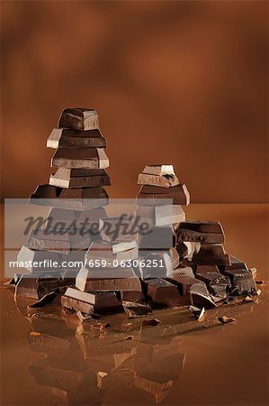 Stacks of chocolate