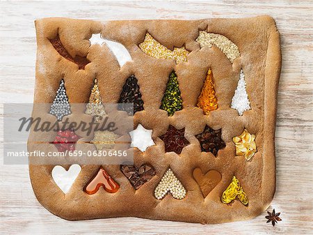 Gingerbread with Christmas symbols