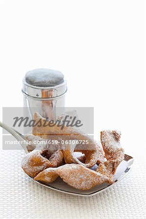 Hanukkah pastries dusted with icing sugar