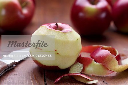 Peeled apple