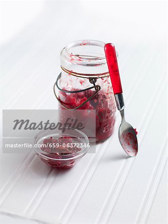 Cranberry jam in a jar Cranberry jam in a jar