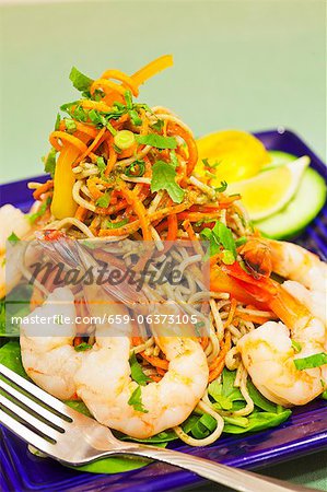 Green Coconut Curry Shrimp and Soba Noodle Salad