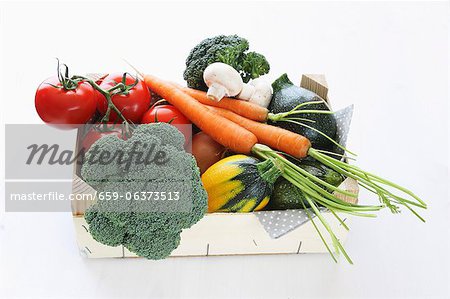 A box of organic vegetables A box of organic vegetables