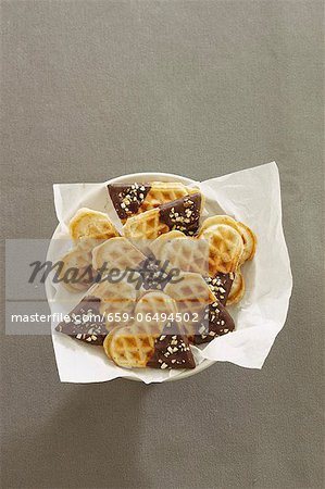 Gingerbread waffles with chocolate