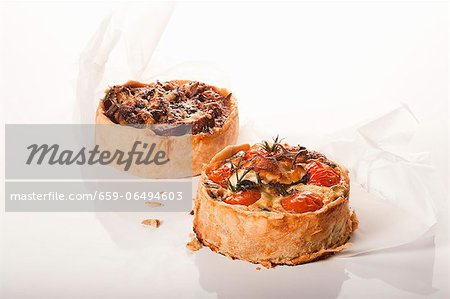 Two Individual Pizzas; Tomato Mozzarella and Mushroom