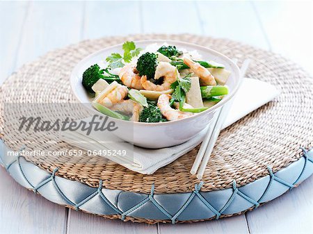 Thai prawn curry