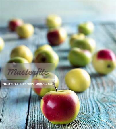 Crab Apples on a Wooden Table