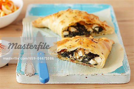 Pastries filled with spinach and feta