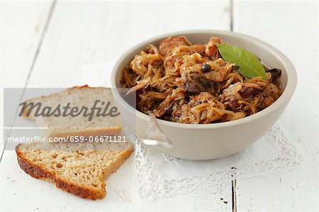 Bigos (sauerkraut with sausage and bacon, Poland) Bigos (sauerkraut with sausage and bacon, Poland)