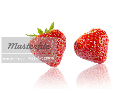 Two strawberries