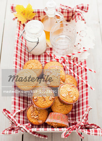 Butternut Squash, Apple and Walnut Muffins