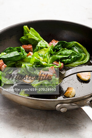 Spring Cabbage with Bacon and garlic