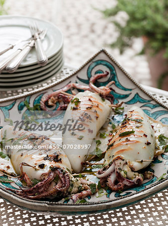 Stuffed Squid with Feta and Herbs