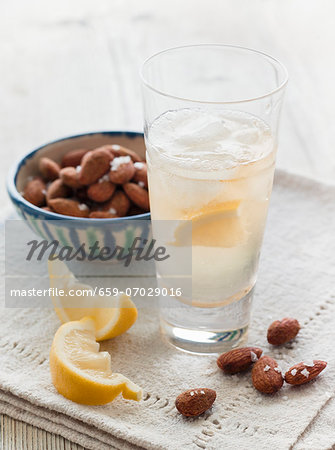 White Port and Tonic; Salted Almonds White Port and Tonic; Salted Almonds