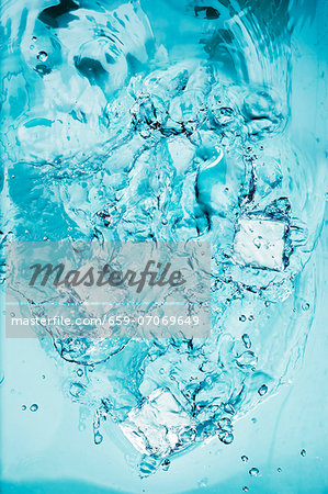 Ice Cubes Splashing into Water Ice Cubes Splashing into Water