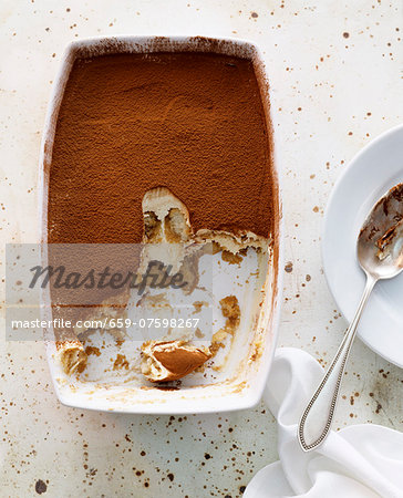 Tiramisu in a baking dish (Italy)