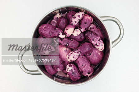 Purple Vitelotte potatoes Purple Vitelotte potatoes