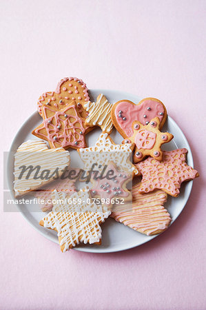 Assorted Christmas cookies on a plate