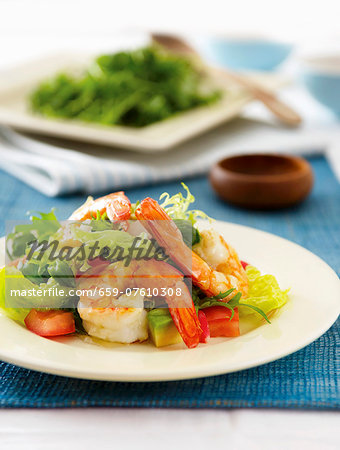 Prawn salad with asparagus and avocado Prawn salad with asparagus and avocado