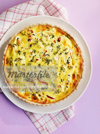 Herb quiche with bacon