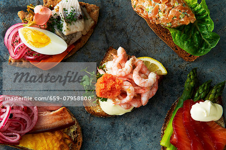 Smörgasar (Swedish open sandwiches)