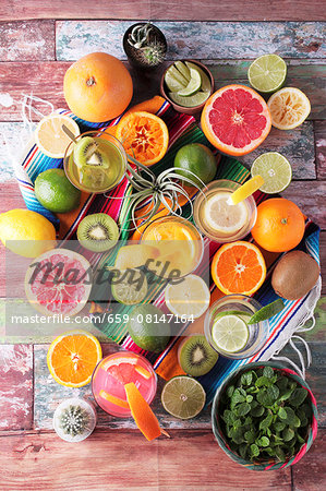 Various margaritas and fresh fruit Various margaritas and fresh fruit