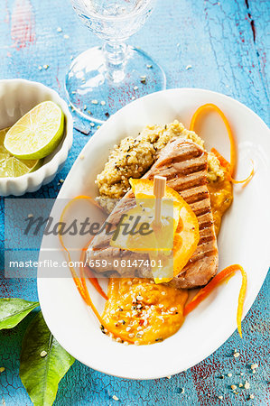Tuna fish steak with oranges Tuna fish steak with oranges