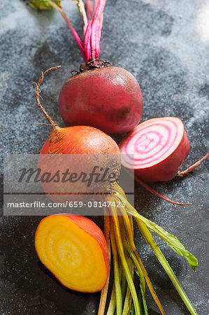 Golden beets and chioggia beets Golden beets and chioggia beets