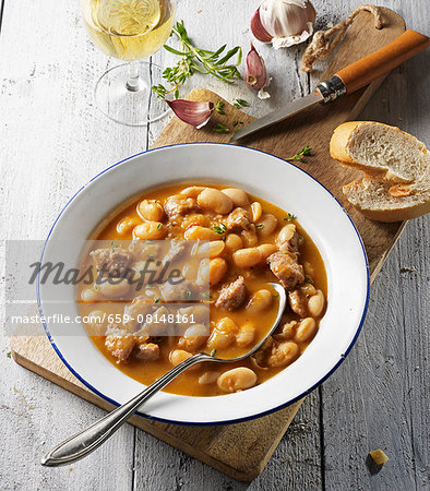 White bean soup with Italian salsiccia White bean soup with Italian salsiccia