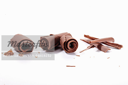 Various chocolate curls Various chocolate curls