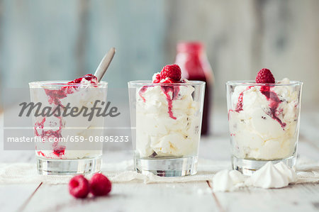 Eton Mess with raspberries